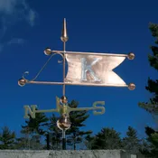 Victorian Weathervane Banner with Custom Letter 737