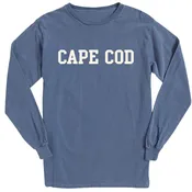 DENIM CAPE COD BLOCK LETTER LONG SLEEVE T-SHIRT