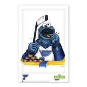 Cookie Monster x NHL Blues Art Print
