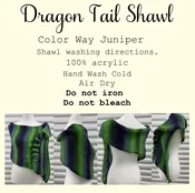 Dragon Tail Shawl color way Juniper