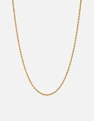 2.4mm Rope Chain Necklace, Gold Vermeil