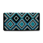Cactus Flower Show Blanket - 38x34 (Black Base/Gray and Cream Accents) by Mayatex