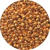 11/0 Japanese Seed Bead, PermaFinish Metallic Antique Gold**