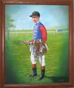 SIR GORDON RICHARDS - Vintage Painting Signed Original