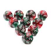 10 piece D10s - Burning Bush