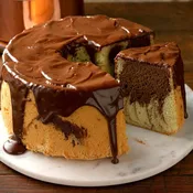 Glazed Marble Pound Cake 10"