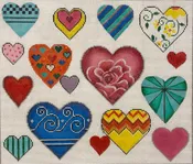 AP2288 HEARTS HEARTS AND MORE HEARTS by ALICE PETERSON