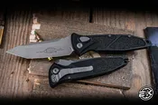 Microtech Socom Elite Automatic Folding Knife Black Aluminum/Grip Inlay 4" M390 Tanto Apocalyptic 161A-10AP