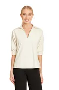 Faux Suede Collar Top