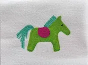 Green Designer Saddled Horse Inspired Charm