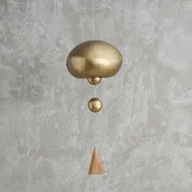 antique brass hanging bell {domed}