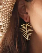 Areca Palm Drop Earrings