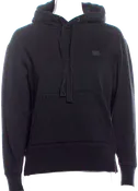 Acne Studios Sweden. Black Cotton Logo Smile Long Sleeve Hoodie