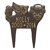 Angel Dog with Bronze and Gold Finish