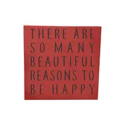 10" x 10" SIGN - HAPPY