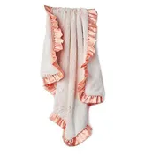 Coral Frost Throw Blanket