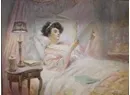 Albert Paul Guillaume (1873-1942) ‘La Lecture au Lit’ ‘Night Reading’