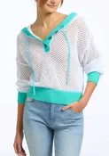 525 America - Crochet Colorblock Hoodie