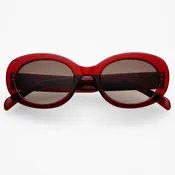 Aria Oval Sunglasses - Dark Cherry