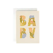 Baby floral greeting card