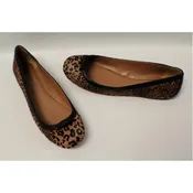 ALAIA- Ponyhair Leopard Print Flats Shoes- SZ: 38 1/2