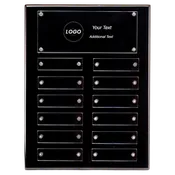 Black Piano Finish Perpetual Plaque with Floating Acrylic Plates