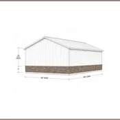 100x100 Stone Wainscot