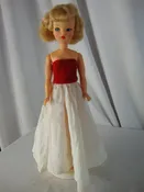 1960s Ideal Blonde Tammy Doll with Beauty Queen Dress Only