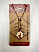 Baseball Seam Pendant Necklace