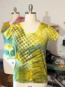 avocado and celery (hand painted tee)