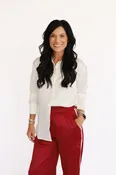 Alix white satin button up blouse