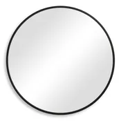 Bravik Matte Black Mirror | Modern Round Engineered Polymer Frame Bathroom Vanity Mirror (37 in. W x 37 in. H x 1 in. D)
