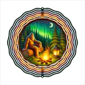 Bigfoot By Campfire - Wind Spinner - Sublimation Transfer