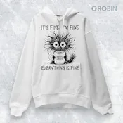 Coffee Cat It’s Fine I’m Fine Everything Is Fine Shirt