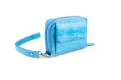 Cash Card Coin Accordion RFID Clutch with Wristlet (Croco)