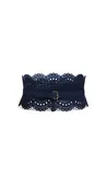 BUSTIER BELT IN PERFORATED VIENNE NUBUCK