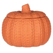 7406-06-1364 6 7/8" Spice Knit Pumpkin w/Lid & Pick - Each