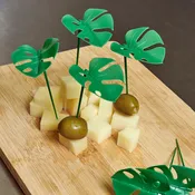 Monstera Leaf Party Picks Cocktail Sticks
