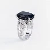 Abstract Ring | 24.67ct Australian Black Sapphire & Diamonds
