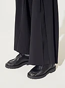 Black leather derbies