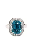 Blue Zircon Ring
