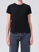 Adine Long Line Tee in Black