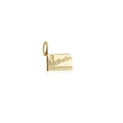 14K Solid Gold MetroCard Charm