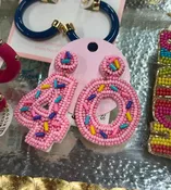 "40" Beaded Earrings