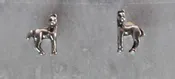 Horse w/Head Turned, Retro Silver