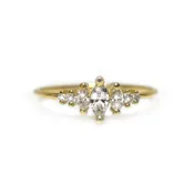14kt Gold Diamond Ice Queen Ring
