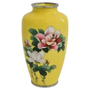 Ando Jubei Signed Imperial Yellow Vase