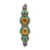 2026 NEW Jay Strongwater Jewel Icicle Ornament Green and Purple Holiday Glass Ornament SDH20163-289