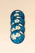 4 Pack Coasters - Ocean Hibiscus Jungle
