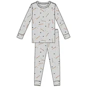 2PC PJ SET: L/S TOP + PANT KNIT-GREY LT.